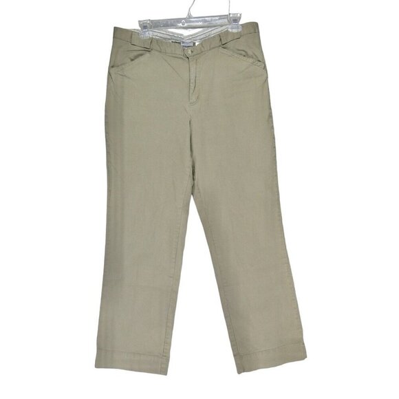 Columbia Pants Womens 16 Reg Stretch Chino Olive‎ Khaki Outdoors - Picture 1 of 12